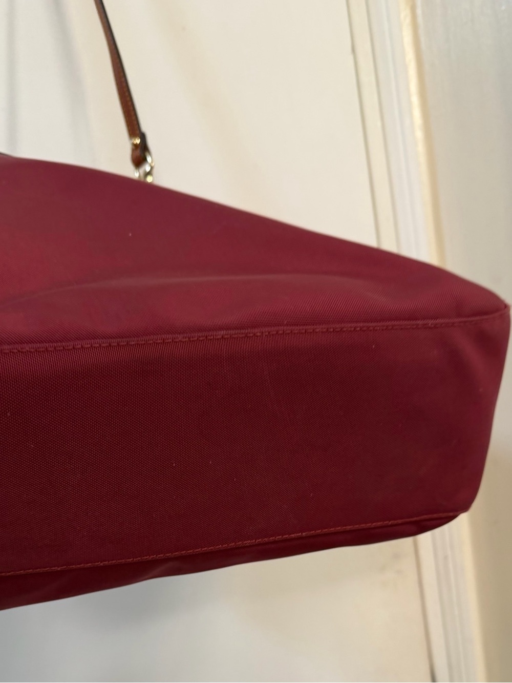 Dooney & Bourke Wine Tote with Brown Leather Trim - Picture 3 of 6